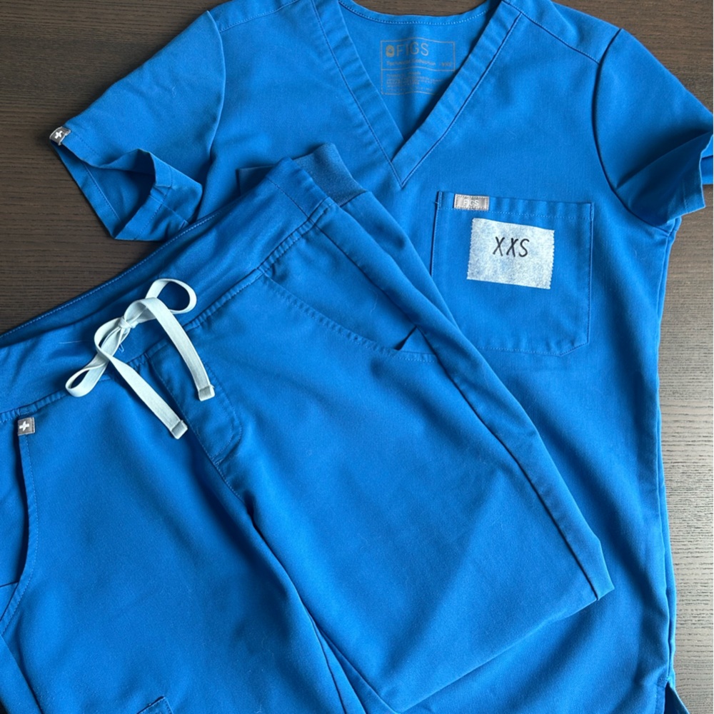 Figs Blue Scrub Set